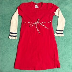 EUC Tommy Hilfiger Red and Cream Kids Dress Girls size 5